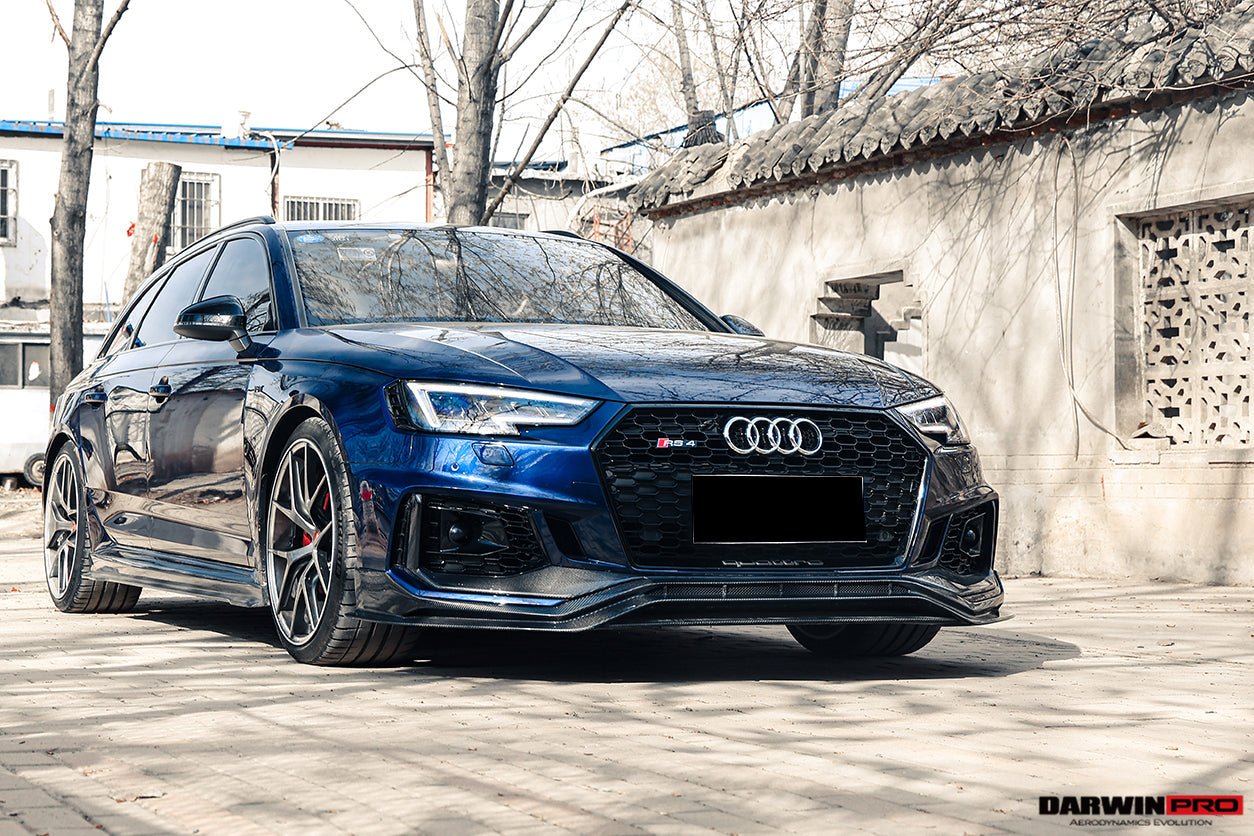 DARWINPRO - AUDI RS4 B9 2017 - 2019 CARBON FIBRE BKSS STYLE FRONT LIP - Aero Carbon UK