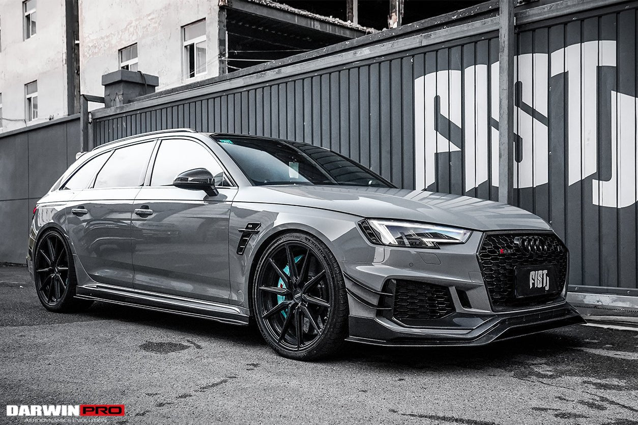 DARWINPRO - AUDI RS4 B9 2017 - 2019 CARBON FIBRE BKSS STYLE FRONT LIP - Aero Carbon UK