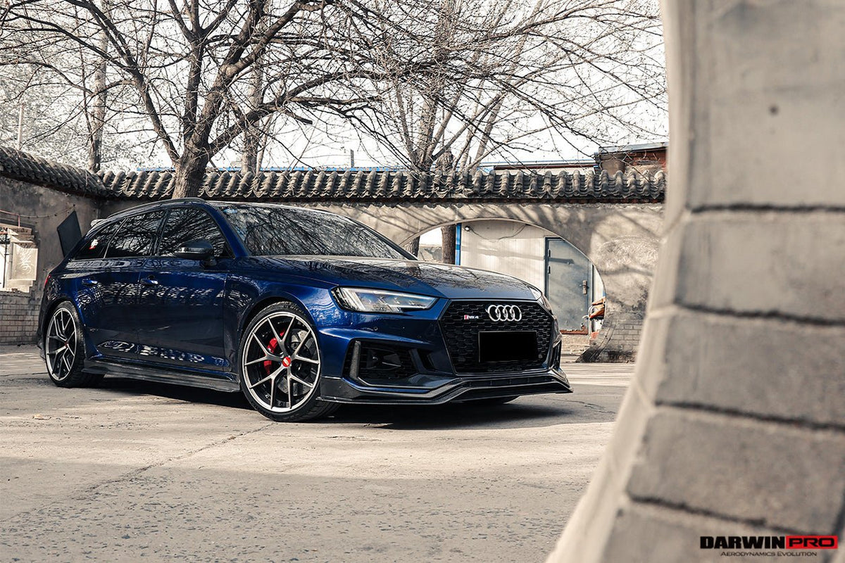 DARWINPRO - AUDI RS4 B9 2017 - 2019 CARBON FIBRE BKSS STYLE FRONT LIP - Aero Carbon UK
