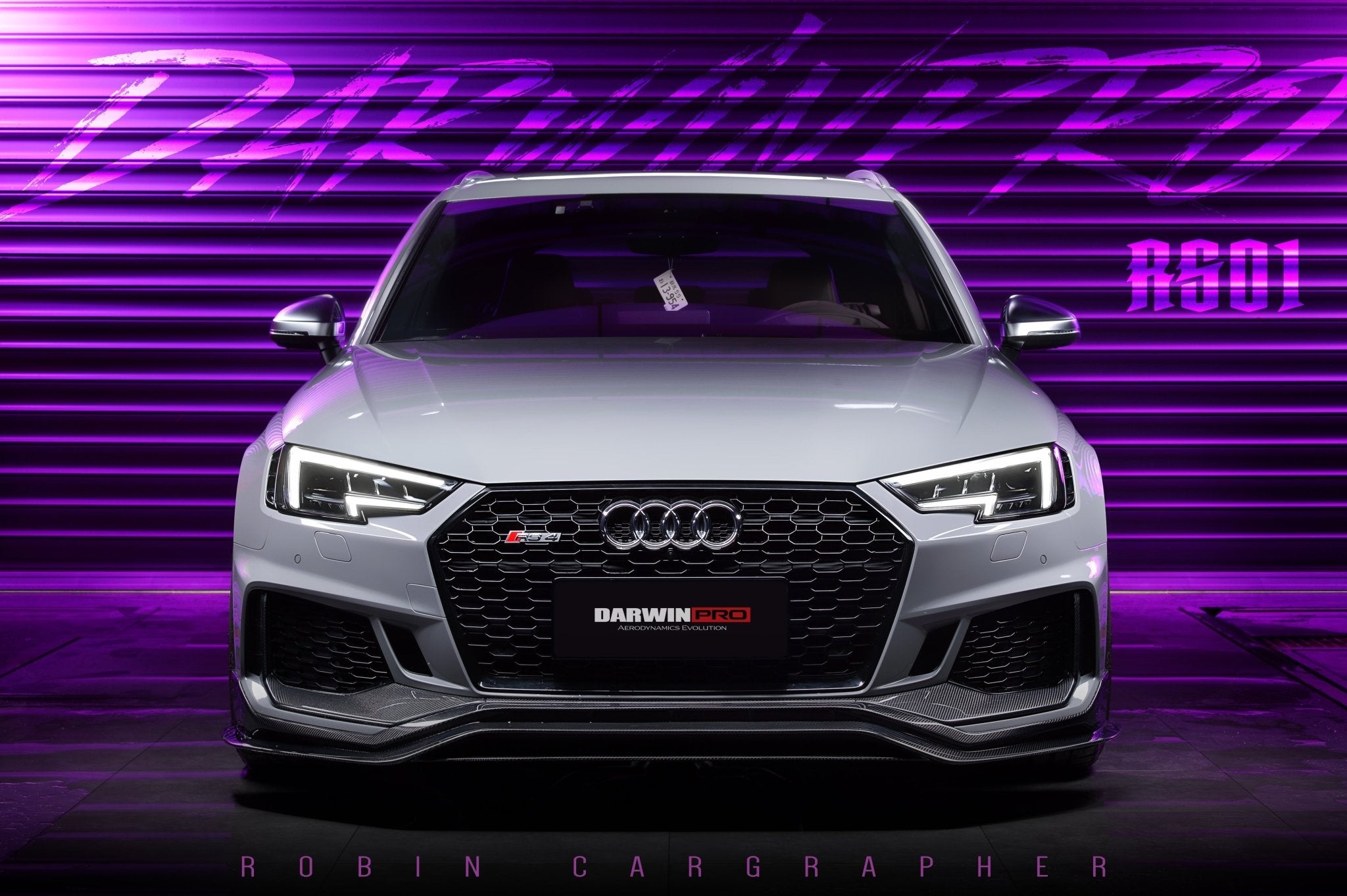 DARWINPRO - AUDI RS4 B9 2017 - 2019 CARBON FIBRE BKSS STYLE FRONT LIP - Aero Carbon UK