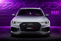 DARWINPRO - AUDI RS4 B9 2017 - 2019 CARBON FIBRE BKSS STYLE FRONT LIP - Aero Carbon UK