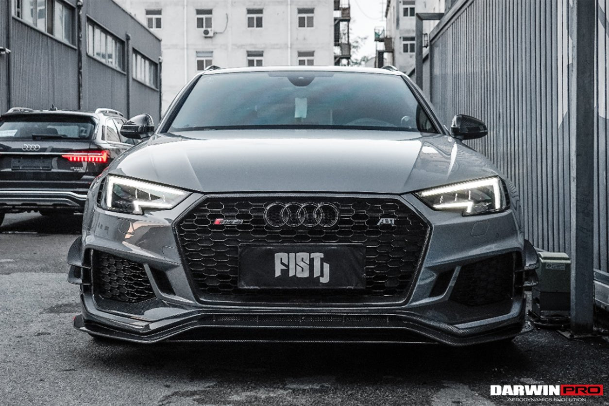 DARWINPRO - AUDI RS4 B9 2017 - 2019 CARBON FIBRE BKSS STYLE FRONT LIP - Aero Carbon UK