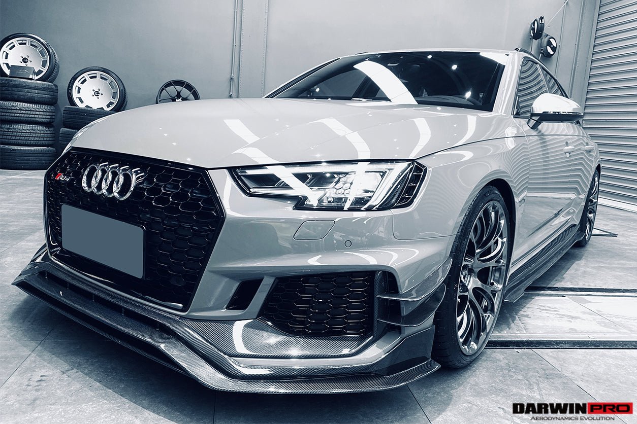 DARWINPRO - AUDI RS4 B9 2017 - 2019 CARBON FIBRE BKSS STYLE FRONT LIP - Aero Carbon UK