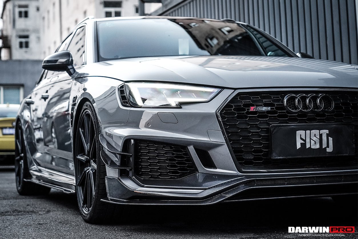 DARWINPRO - AUDI RS4 B9 2017 - 2019 CARBON FIBRE BKSS STYLE FRONT LIP - Aero Carbon UK