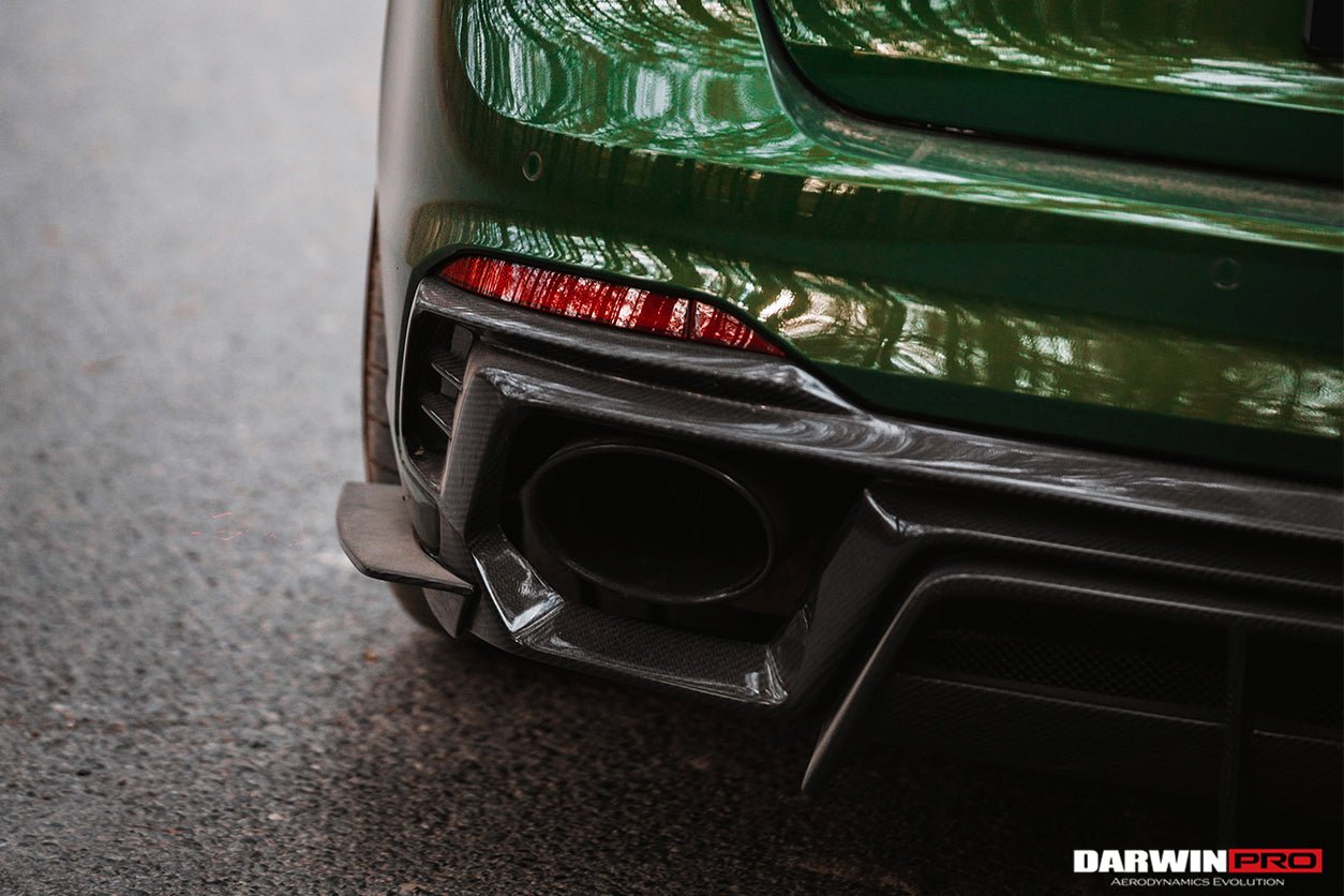 DARWINPRO - AUDI RS4 B9 B9.5 2017 - 2024 CARBON FIBRE BKSS LED REAR DIFFUSER AND REAR SIDE SKIRTS - Aero Carbon UK