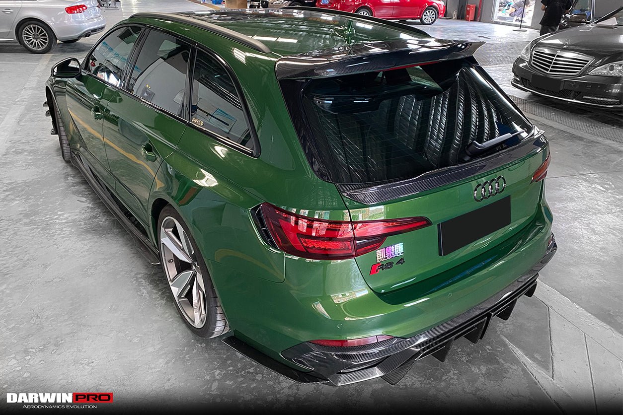Rs4 Rear Spoiler DARWINPRO - AUDI RS4 B9 / B9.5 2017 -2024 CARBON FIBRE REAR MID SPOILE ...
