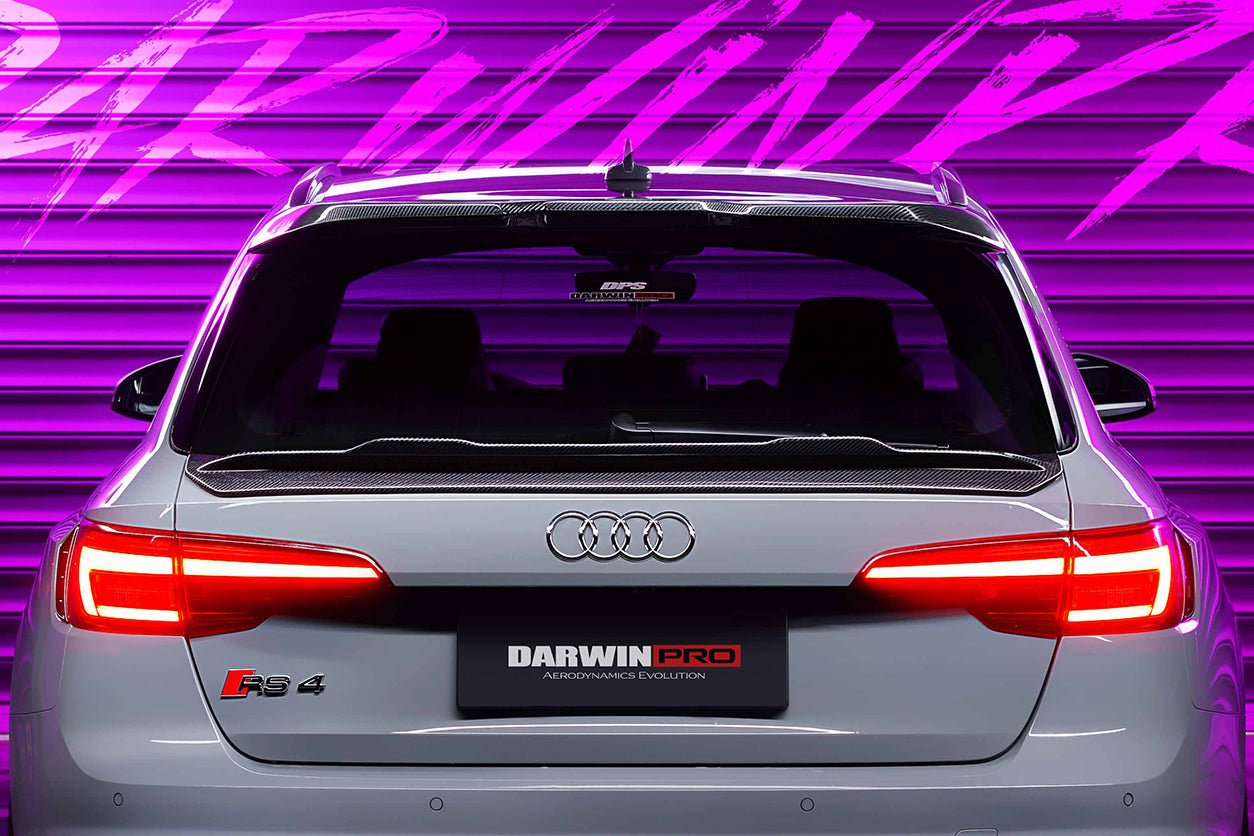 DARWINPRO - AUDI RS4 B9 / B9.5 2017 - 2024 CARBON FIBRE REAR MID SPOILER - Aero Carbon UK