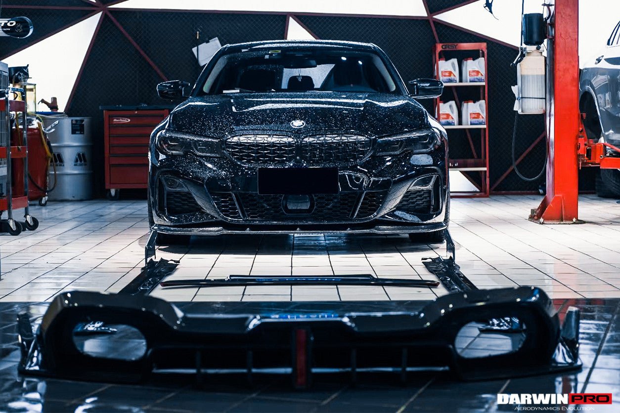 DARWINPRO - BMW 3 SERIES G20 2019-2022 BKSS STYLE CARBON FIBRE REAR DIFFUSER (QUAD EXHAUST) - Aero Carbon UK