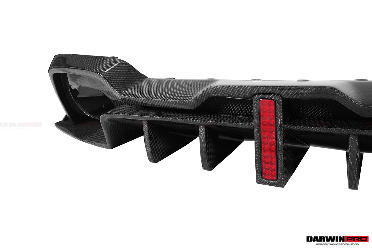 DARWINPRO - BMW 3 SERIES G20 2019-2022 BKSS STYLE CARBON FIBRE REAR DIFFUSER (QUAD EXHAUST) - Aero Carbon UK