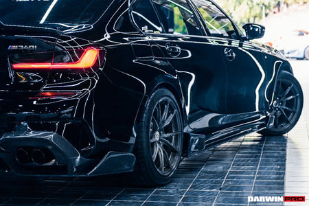 DARWINPRO - BMW 3 SERIES G20 2019-2022 BKSS STYLE CARBON FIBRE REAR DIFFUSER (QUAD EXHAUST) - Aero Carbon UK