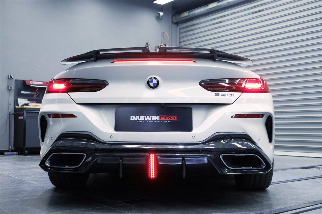 DARWINPRO - BMW 8 SERIES G14 /G15/G16 IMP PERFORMANCE CARBON FIBRE LED REAR DIFFUSER - Aero Carbon UK