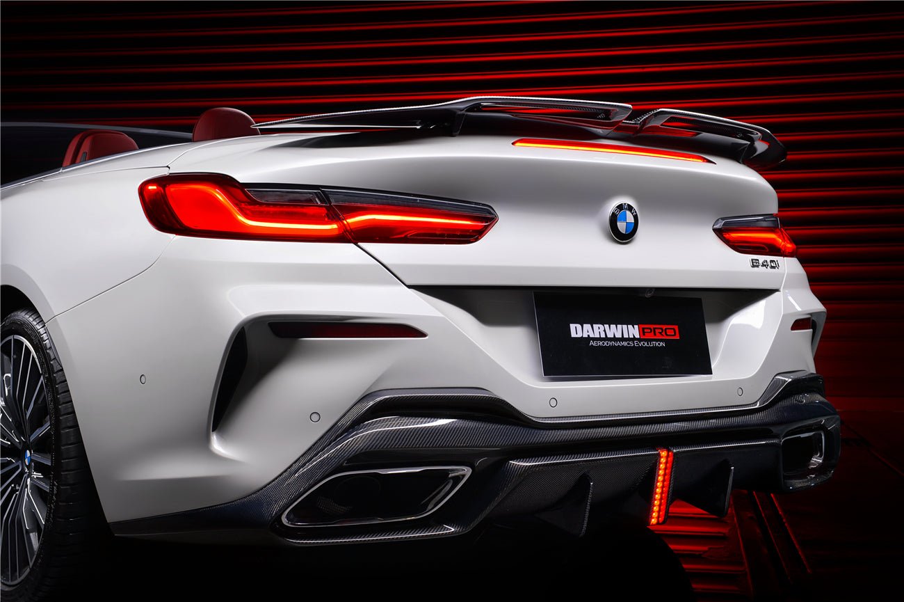 DARWINPRO - BMW 8 SERIES G14 /G15/G16 IMP PERFORMANCE CARBON FIBRE LED REAR DIFFUSER - Aero Carbon UK