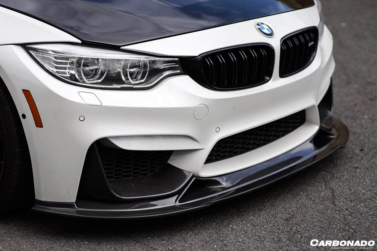 DARWINPRO - BMW M3 F80 / M4 F82 2014-2020 BS STYLE CARBON FIBRE FRONT LIP - Aero Carbon UK