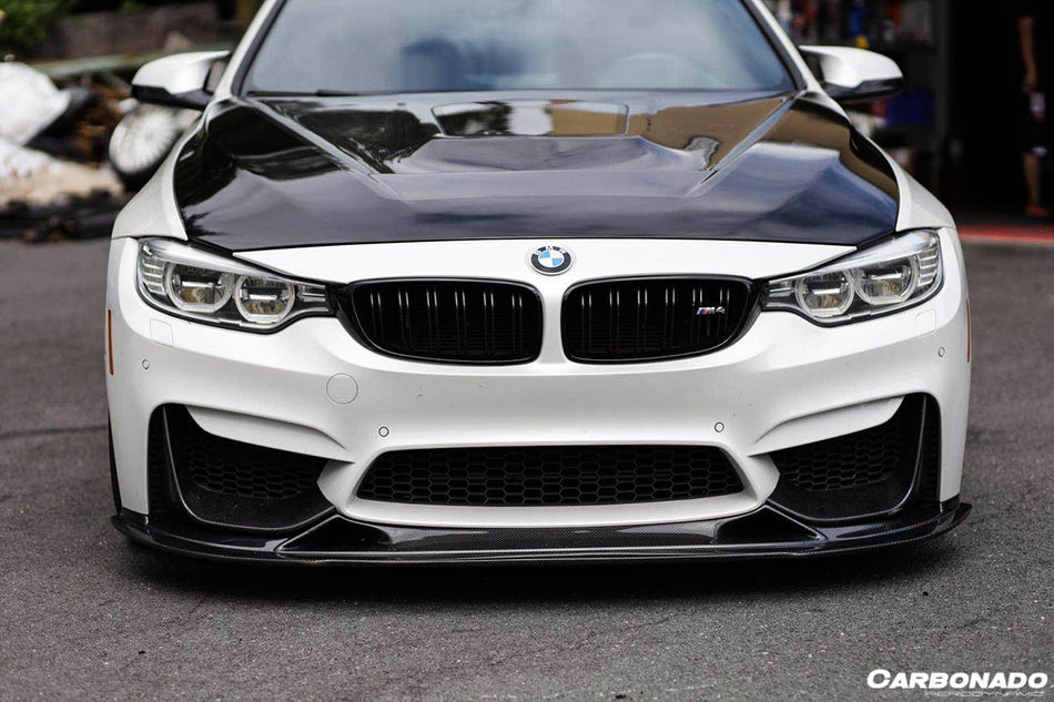DARWINPRO - BMW M3 F80 / M4 F82 2014-2020 BS STYLE CARBON FIBRE FRONT LIP - Aero Carbon UK