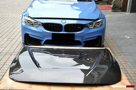 DARWINPRO - BMW M3 F80 / M4 F82 2014-2020 GTS STYLE CARBON FIBRE HOOD BONNET - Aero Carbon UK