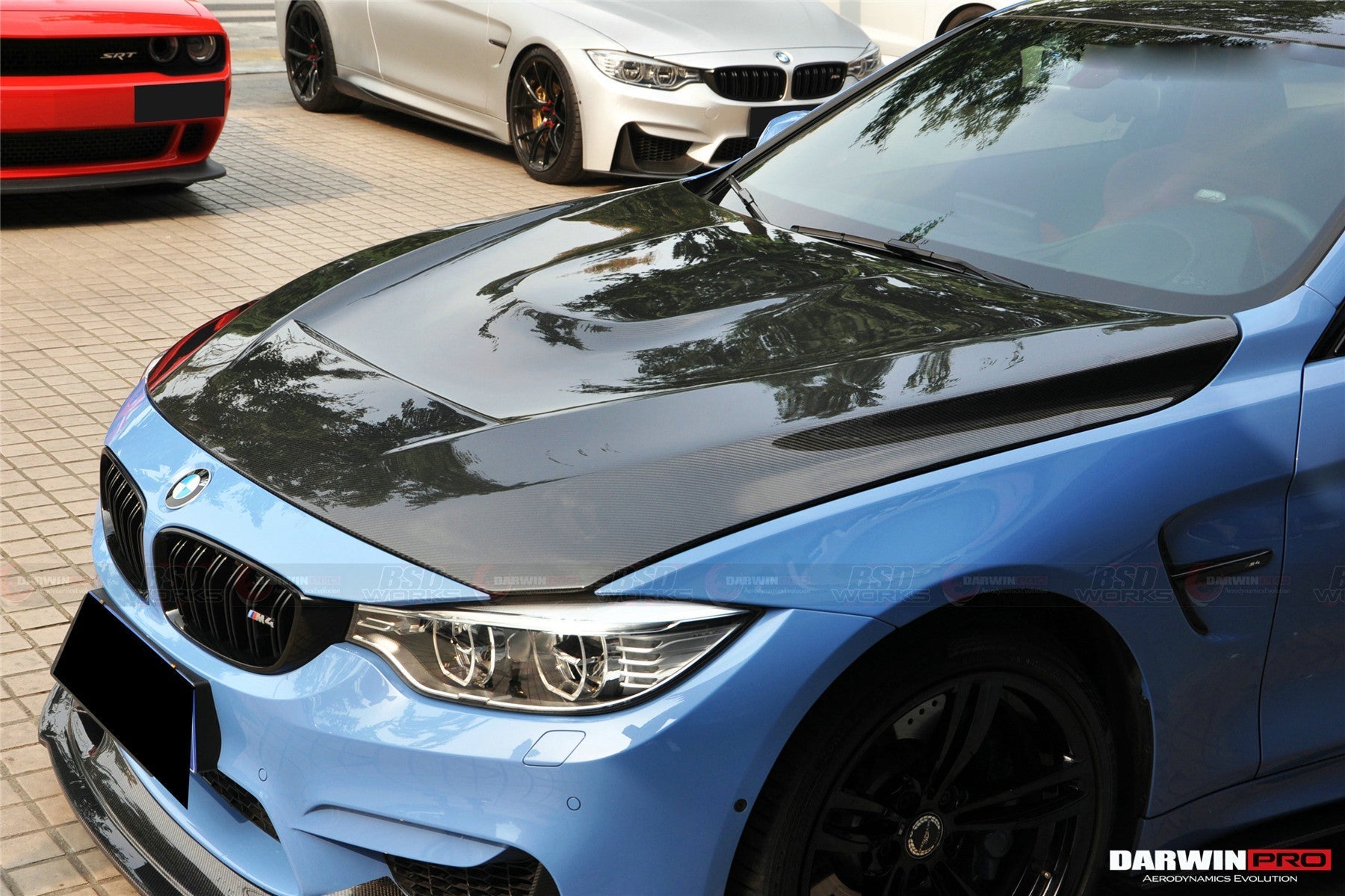 DARWINPRO - BMW M3 F80 / M4 F82 2014-2020 GTS STYLE CARBON FIBRE HOOD BONNET - Aero Carbon UK