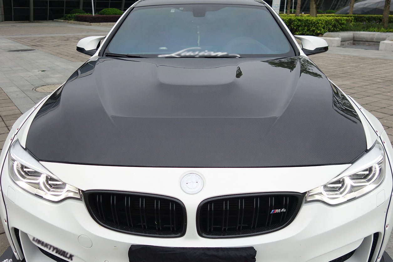 DARWINPRO - BMW M3 F80 / M4 F82 2014-2020 GTS STYLE CARBON FIBRE HOOD BONNET - Aero Carbon UK