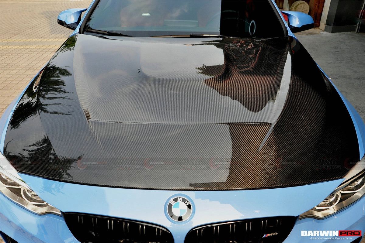 DARWINPRO - BMW M3 F80 / M4 F82 2014-2020 GTS STYLE CARBON FIBRE HOOD BONNET - Aero Carbon UK