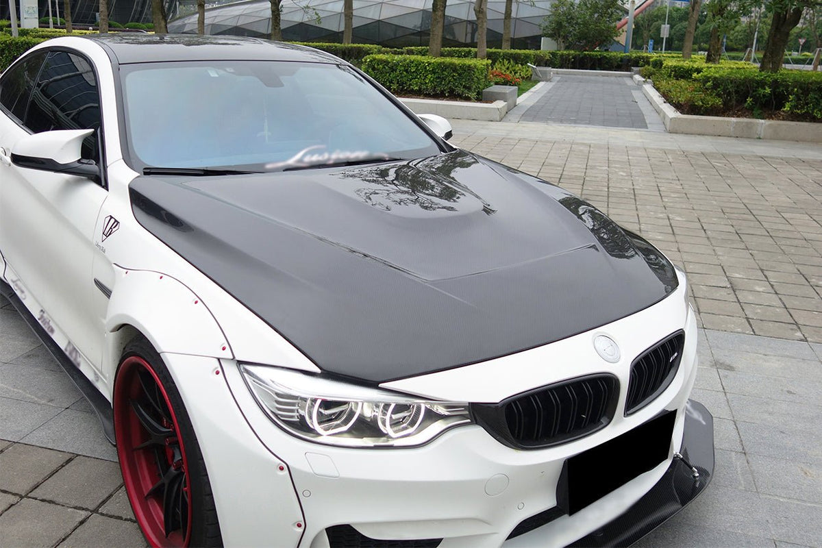 DARWINPRO - BMW M3 F80 / M4 F82 2014-2020 GTS STYLE CARBON FIBRE HOOD BONNET - Aero Carbon UK