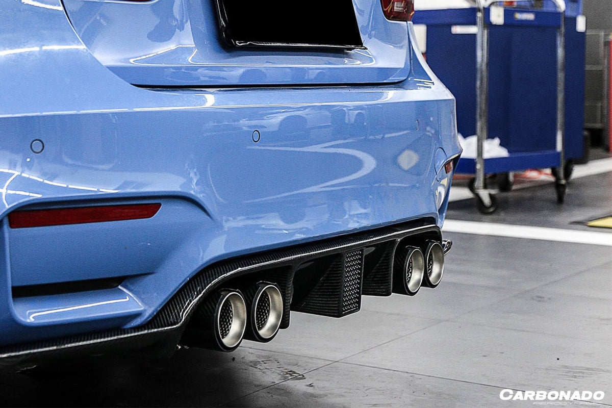DARWINPRO - BMW M3 F80 / M4 F82 2014-2020 KNF STYLE CARBON FIBRE REAR DIFFUSER - Aero Carbon UK