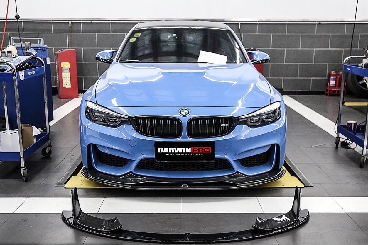 DARWINPRO - BMW M3 F80 / M4 F82 2014-2020 MP STYLE CARBON FIBRE FRONT LIP - Aero Carbon UK