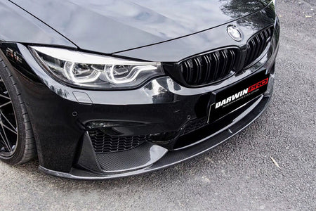 DARWINPRO - BMW M3 F80 / M4 F82 2014-2020 MP STYLE CARBON FIBRE FRONT LIP - Aero Carbon UK
