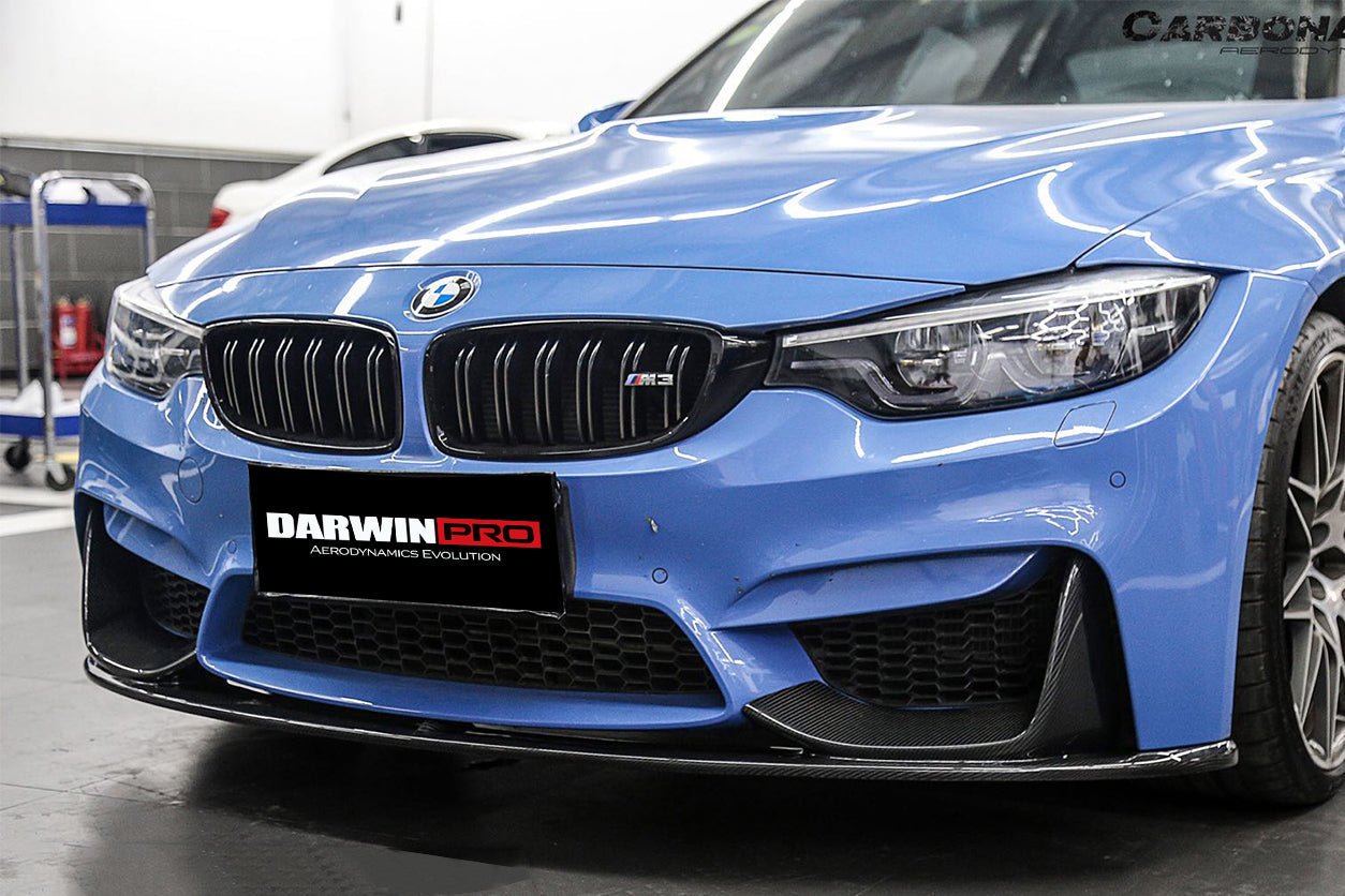 DARWINPRO - BMW M3 F80 / M4 F82 2014-2020 MP STYLE CARBON FIBRE FRONT LIP - Aero Carbon UK