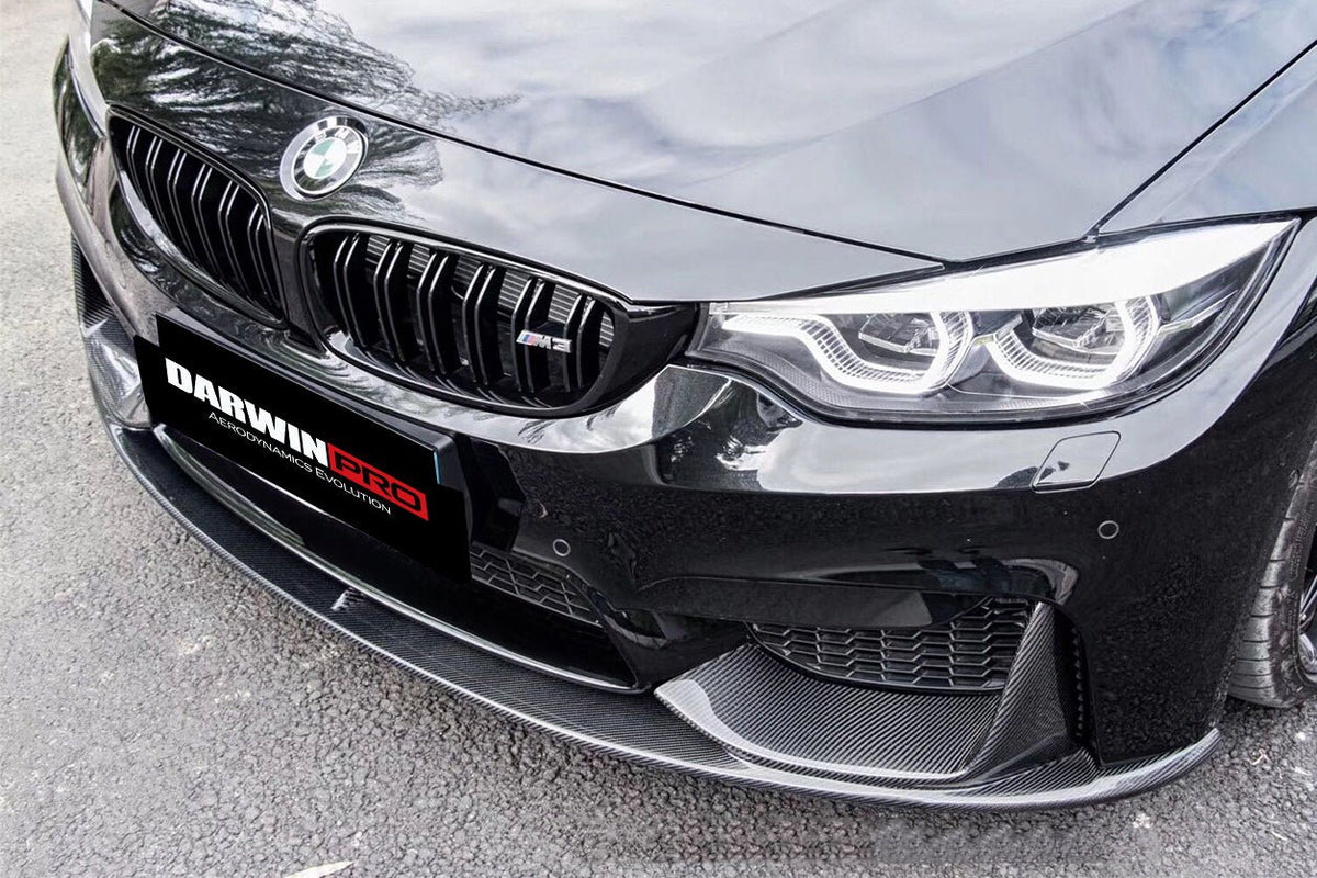 DARWINPRO - BMW M3 F80 / M4 F82 2014-2020 MP STYLE CARBON FIBRE FRONT LIP - Aero Carbon UK