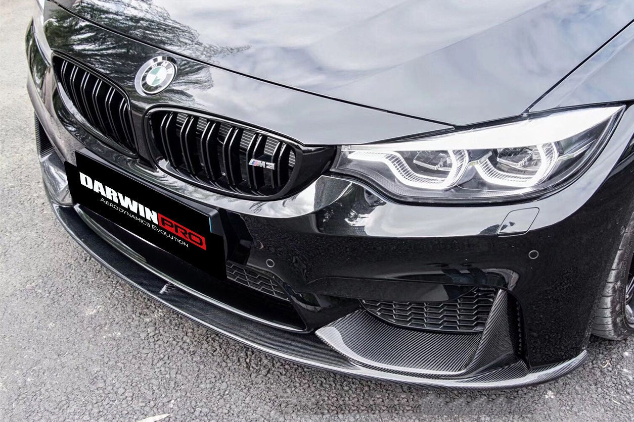 DARWINPRO - BMW M3 F80 / M4 F82 2014-2020 MP STYLE CARBON FIBRE FRONT LIP - Aero Carbon UK