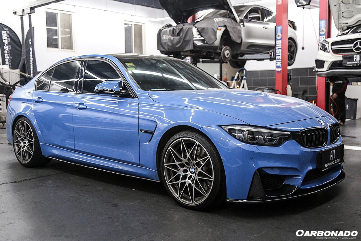 DARWINPRO - BMW M3 F80 / M4 F82 2014-2020 MP STYLE CARBON FIBRE SIDE SKIRTS UNDER BOARD - Aero Carbon UK