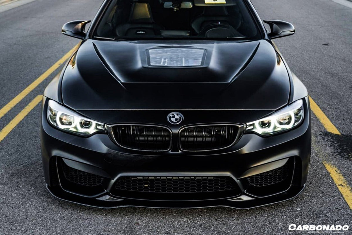 DARWINPRO - BMW M3 F80 / M4 F82 2014-2020 SM STYLE CARBON FIBRE FRONT LIP - Aero Carbon UK