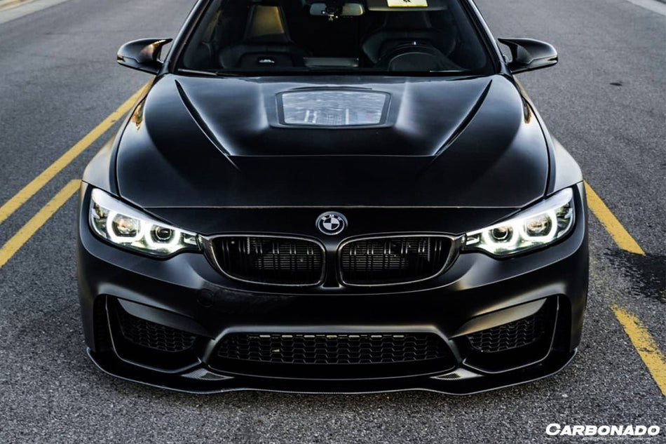 DARWINPRO - BMW M3 F80 / M4 F82 2014-2020 SM STYLE CARBON FIBRE FRONT LIP - Aero Carbon UK