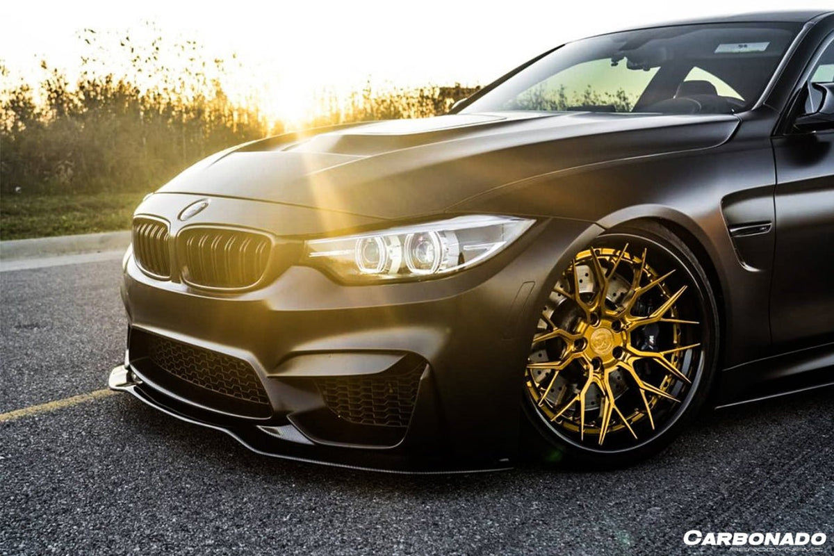 DARWINPRO - BMW M3 F80 / M4 F82 2014-2020 SM STYLE CARBON FIBRE FRONT LIP - Aero Carbon UK