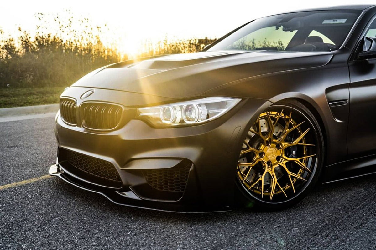 DARWINPRO - BMW M3 F80 / M4 F82 2014-2020 SM STYLE CARBON FIBRE FRONT LIP - Aero Carbon UK