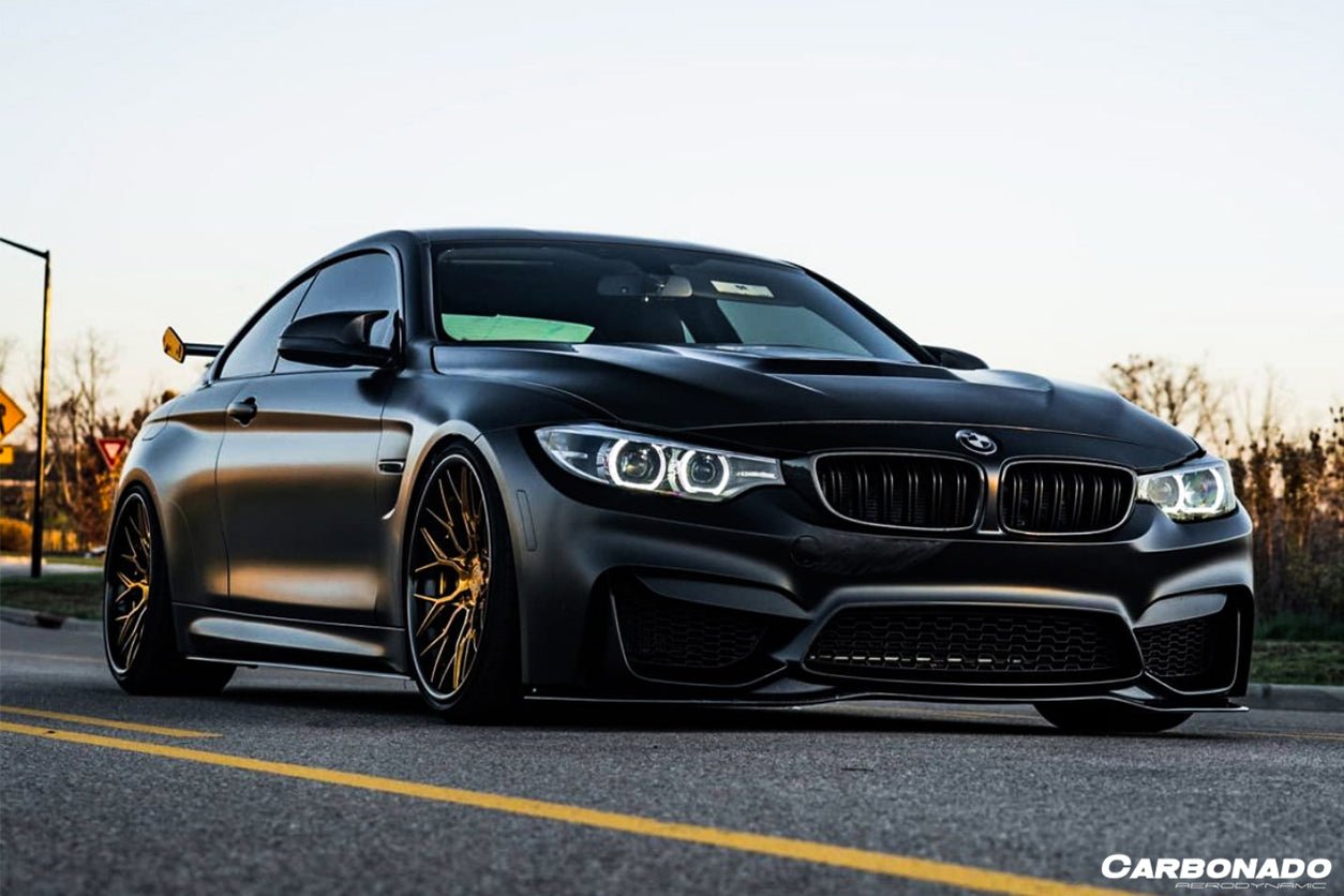 DARWINPRO - BMW M3 F80 / M4 F82 2014-2020 SM STYLE CARBON FIBRE FRONT LIP - Aero Carbon UK
