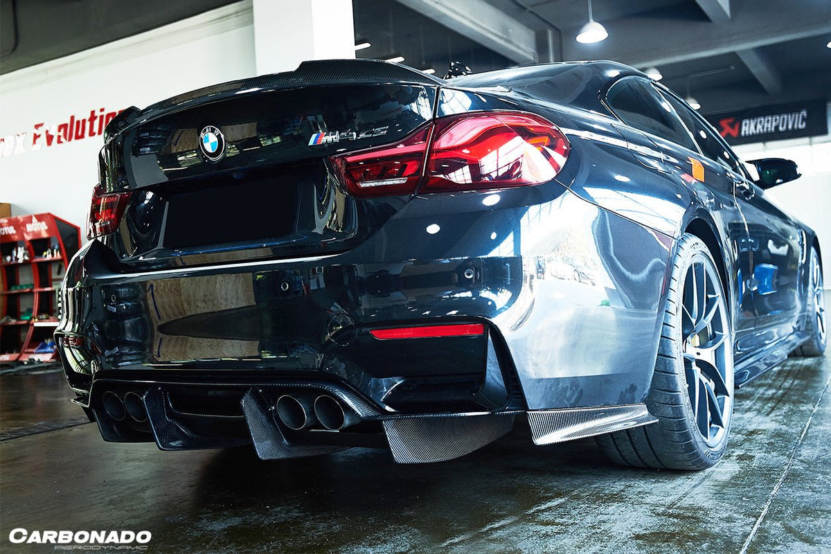 DARWINPRO - BMW M3 F80 / M4 F82 2014-2020 SM STYLE CARBON FIBRE REAR DIFFUSER AND LIP - Aero Carbon UK