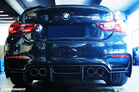 DARWINPRO - BMW M3 F80 / M4 F82 2014-2020 SM STYLE CARBON FIBRE REAR DIFFUSER AND LIP - Aero Carbon UK