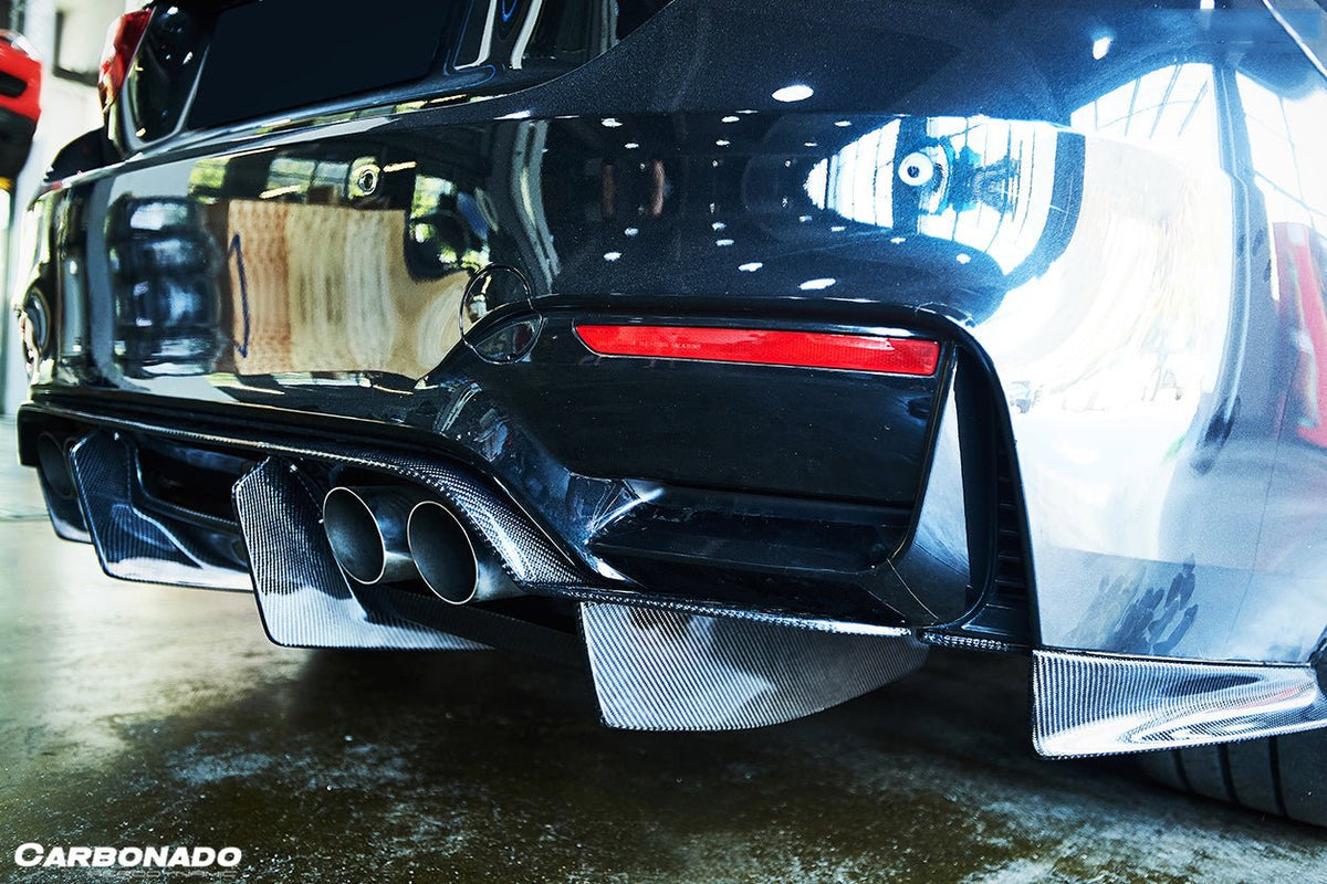 DARWINPRO - BMW M3 F80 / M4 F82 2014-2020 SM STYLE CARBON FIBRE REAR DIFFUSER AND LIP - Aero Carbon UK