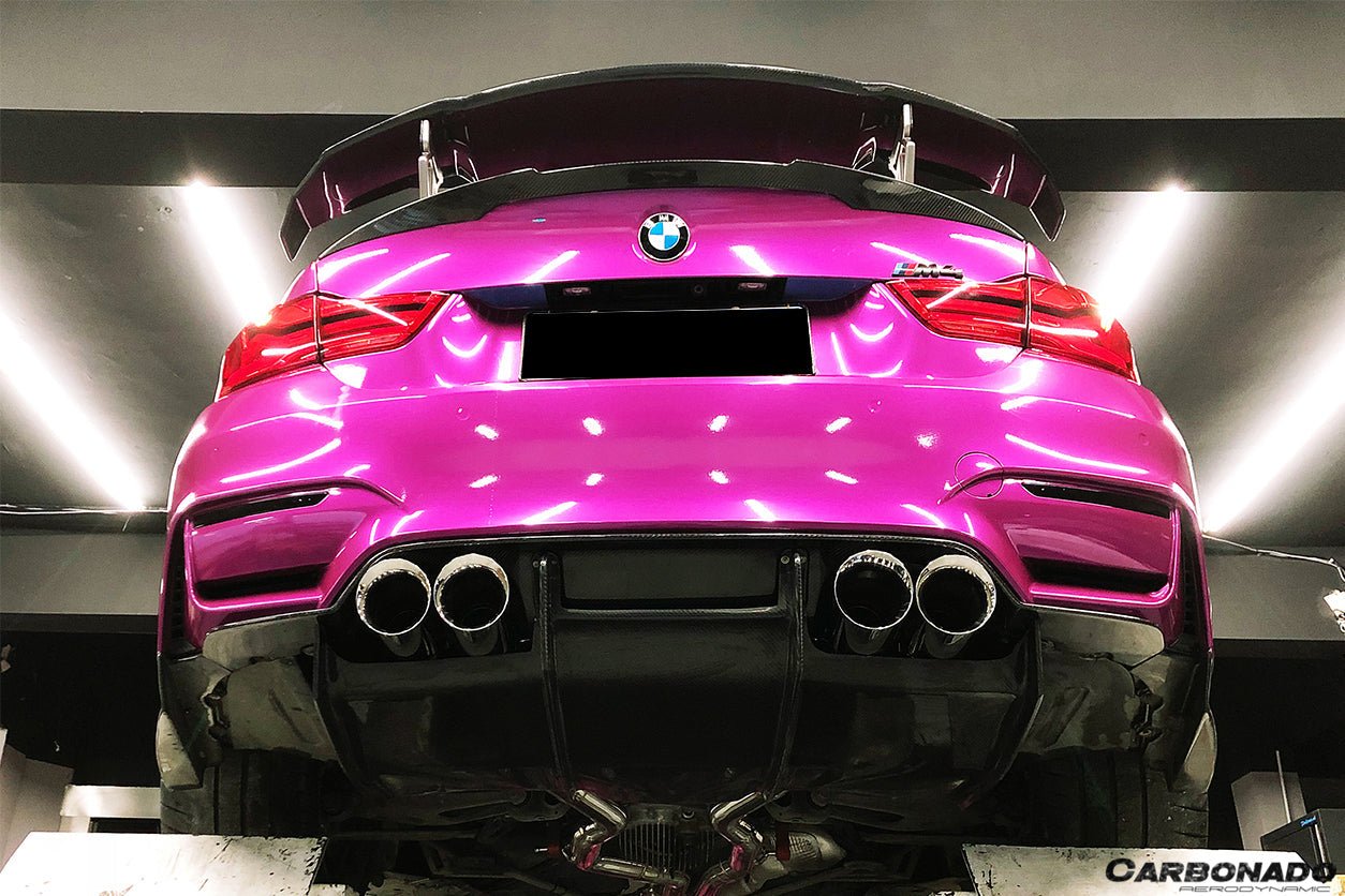 DARWINPRO - BMW M3 F80 / M4 F82 2014-2020 SM STYLE CARBON FIBRE REAR DIFFUSER AND LIP - Aero Carbon UK