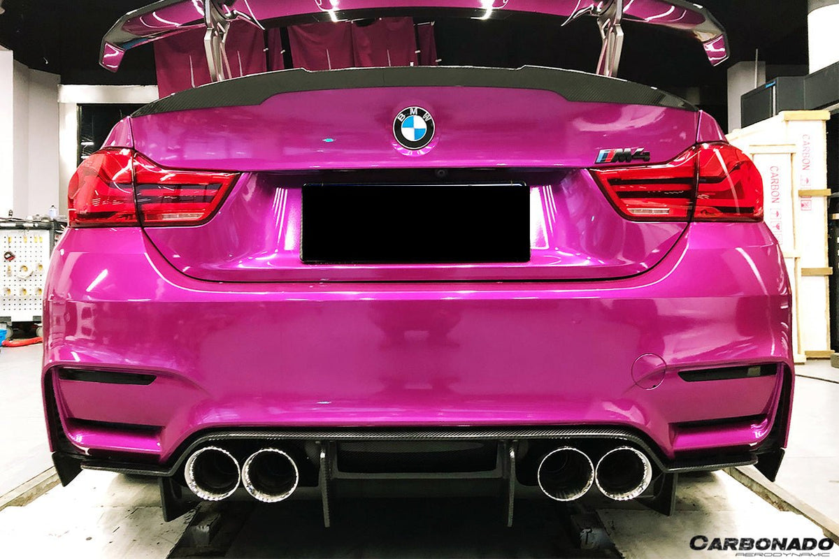 DARWINPRO - BMW M3 F80 / M4 F82 2014-2020 SM STYLE CARBON FIBRE REAR DIFFUSER AND LIP - Aero Carbon UK