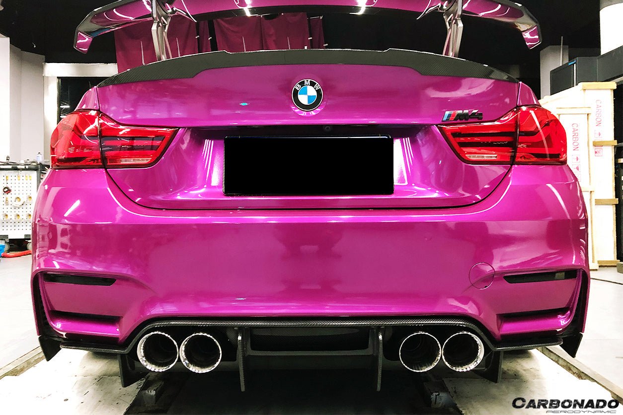DARWINPRO - BMW M3 F80 / M4 F82 2014-2020 SM STYLE CARBON FIBRE REAR DIFFUSER AND LIP - Aero Carbon UK