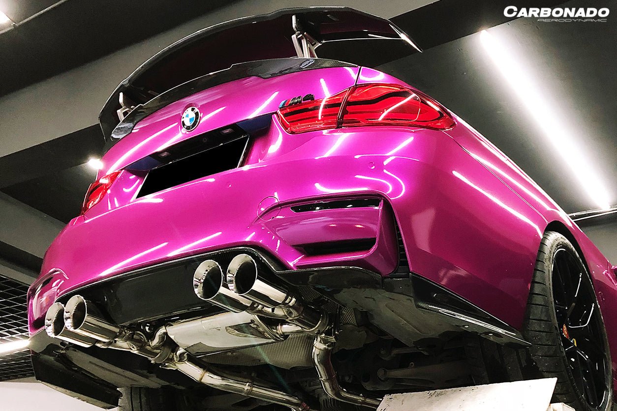 DARWINPRO - BMW M3 F80 / M4 F82 2014-2020 SM STYLE CARBON FIBRE REAR DIFFUSER AND LIP - Aero Carbon UK