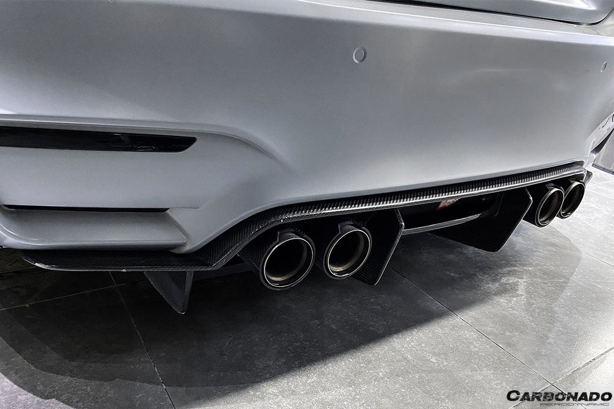 DARWINPRO - BMW M3 F80 / M4 F82 2014-2020 SM STYLE CARBON FIBRE REAR LIP - Aero Carbon UK