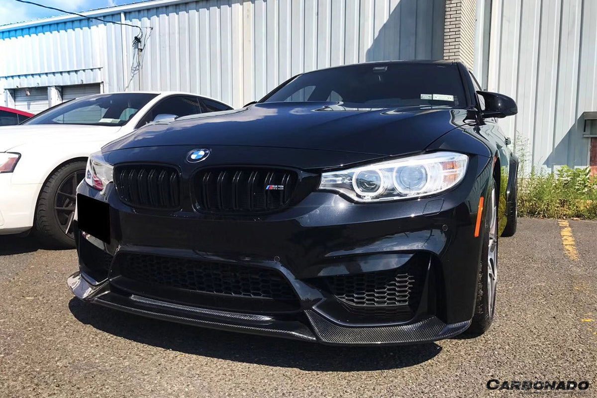DARWINPRO - BMW M3 F80 / M4 F82 2014-2020 VA STYLE CARBON FIBRE FRONT LIP - Aero Carbon UK