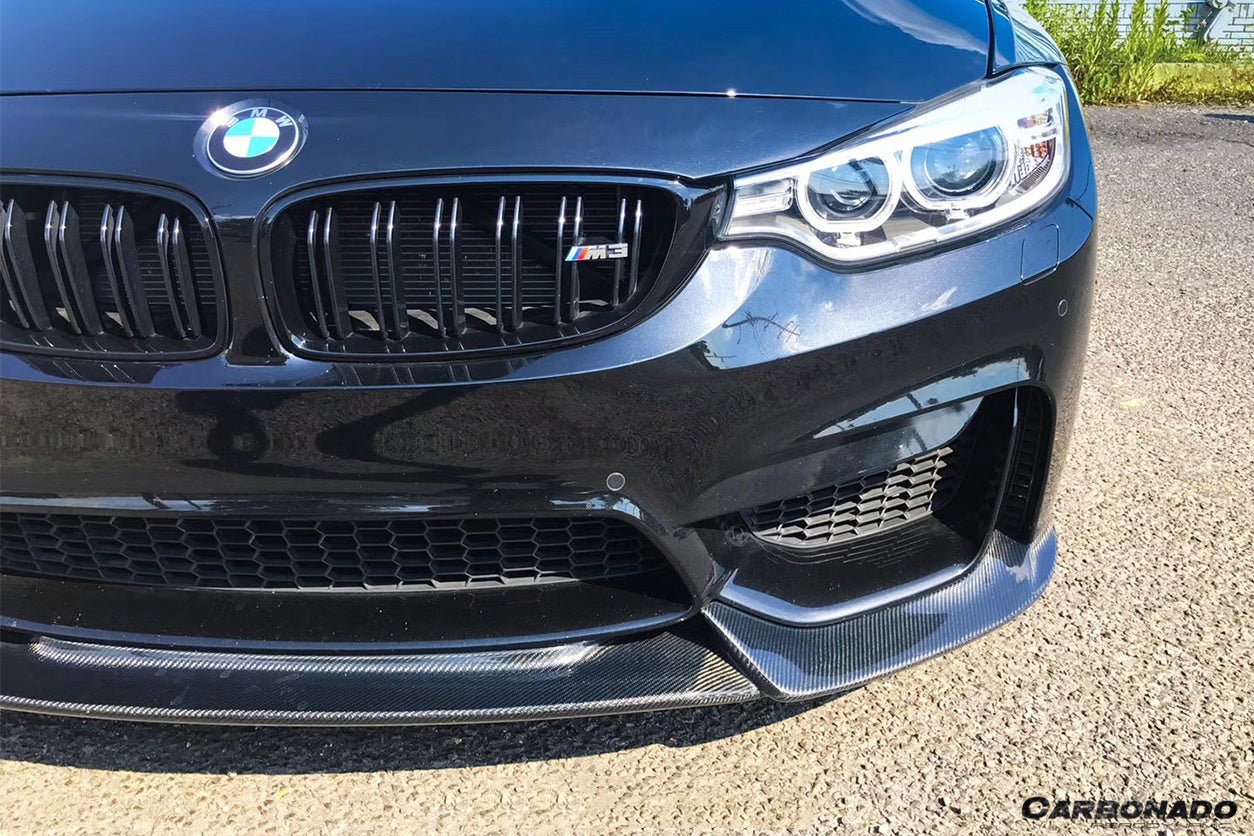 DARWINPRO - BMW M3 F80 / M4 F82 2014-2020 VA STYLE CARBON FIBRE FRONT LIP - Aero Carbon UK