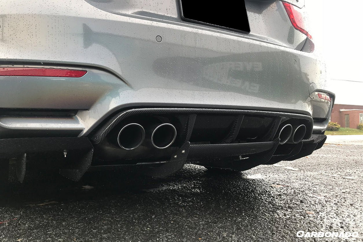 DARWINPRO - BMW M3 F80 / M4 F82 2014-2020 VA STYLE CARBON FIBRE REAR DIFFUSER AND LIP - Aero Carbon UK