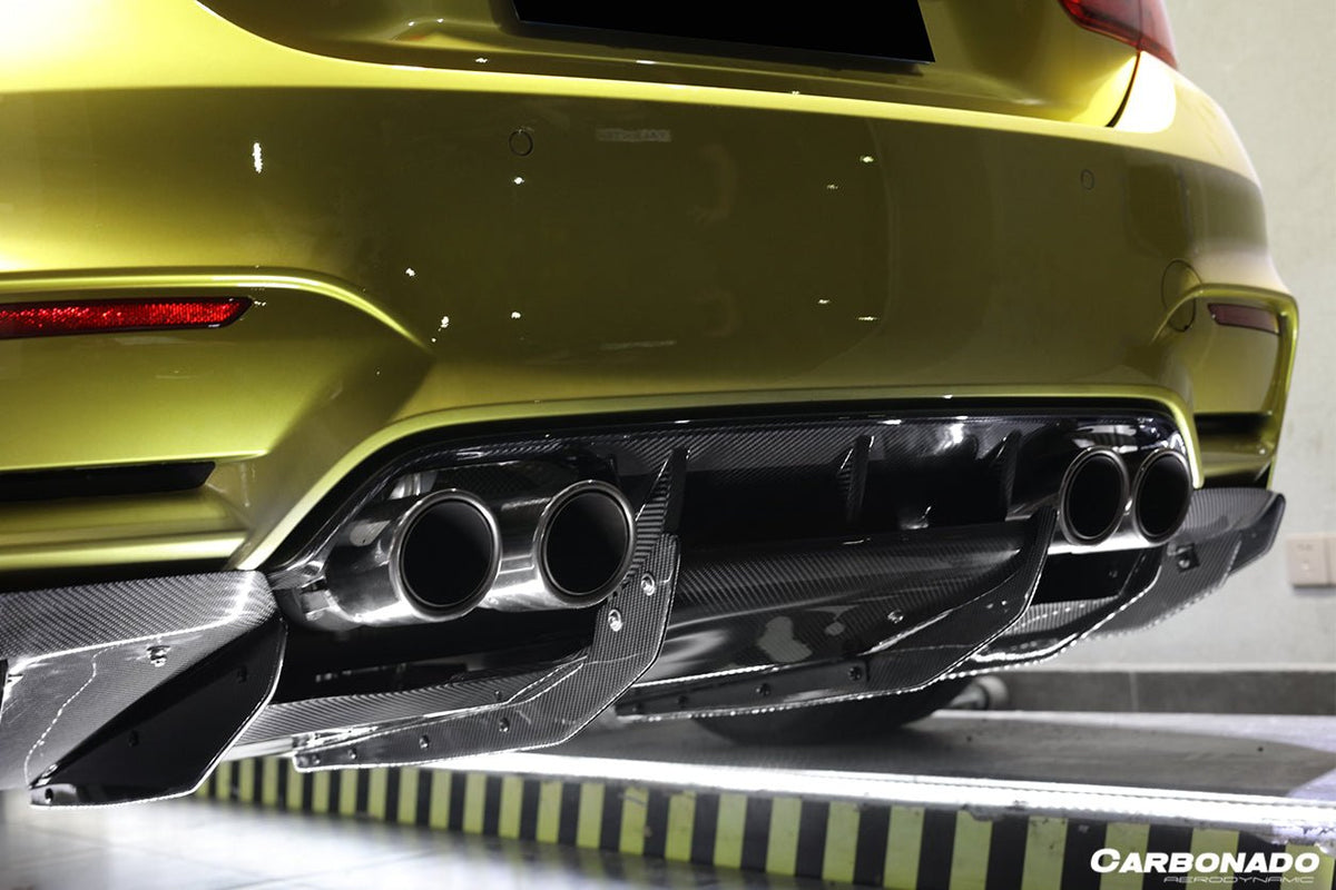 DARWINPRO - BMW M3 F80 / M4 F82 2014-2020 VA STYLE CARBON FIBRE REAR DIFFUSER AND LIP - Aero Carbon UK