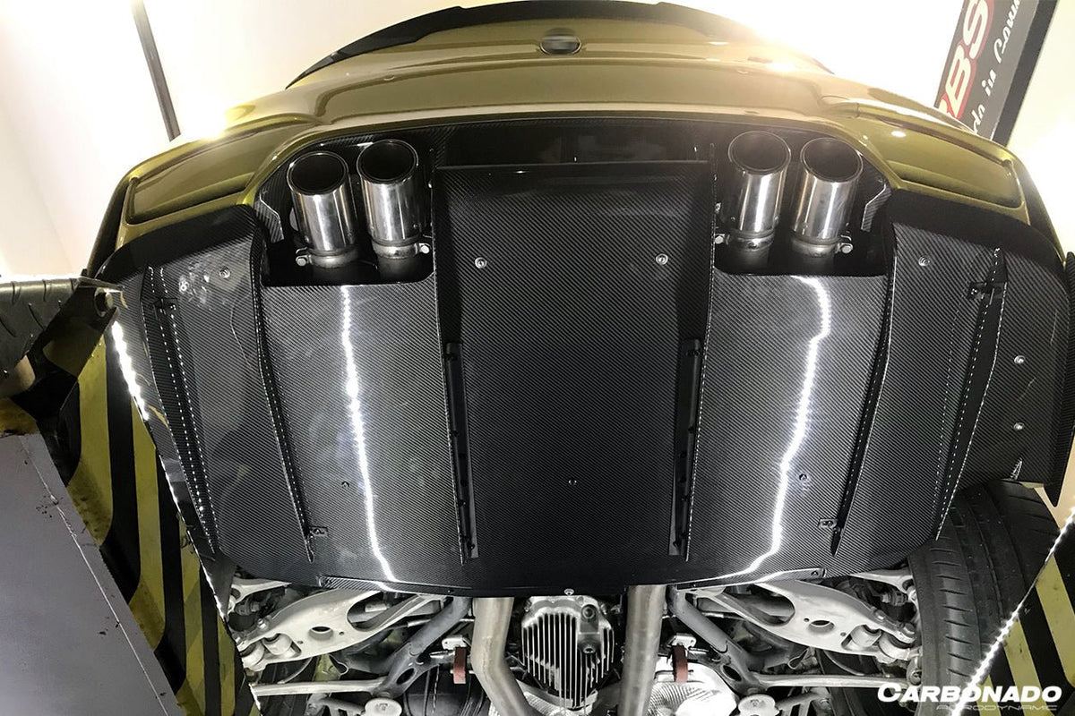 DARWINPRO - BMW M3 F80 / M4 F82 2014-2020 VA STYLE CARBON FIBRE REAR DIFFUSER AND LIP - Aero Carbon UK