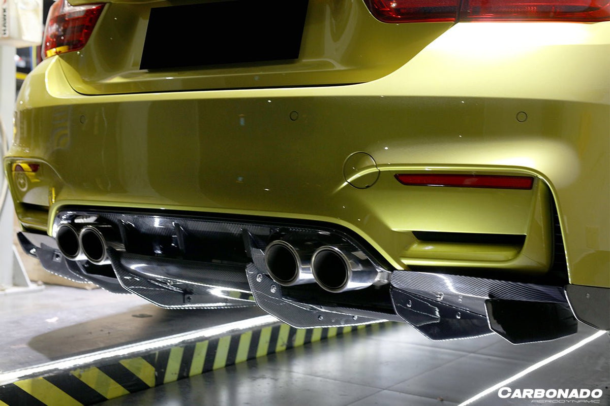 DARWINPRO - BMW M3 F80 / M4 F82 2014-2020 VA STYLE CARBON FIBRE REAR DIFFUSER AND LIP - Aero Carbon UK