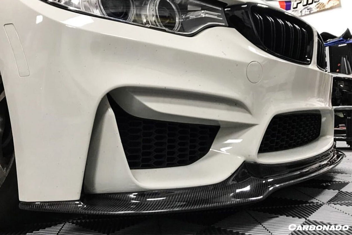 DARWINPRO - BMW M3 F80 / M4 F82 2014-2020 VRS STYLE CARBON FIBRE FRONT LIP - Aero Carbon UK